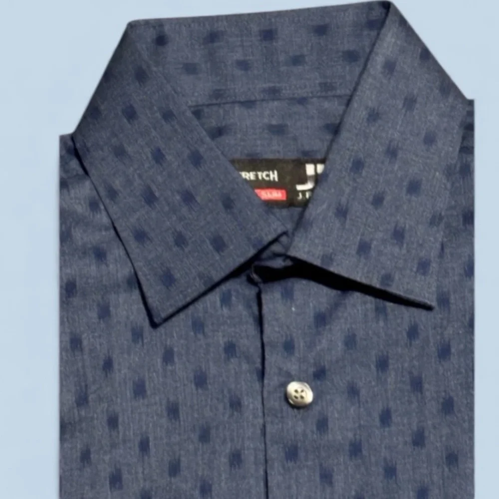 Size 14-14 1/2 x 32/33‎ Small JF J. Ferrar Shirt Stretch Mens